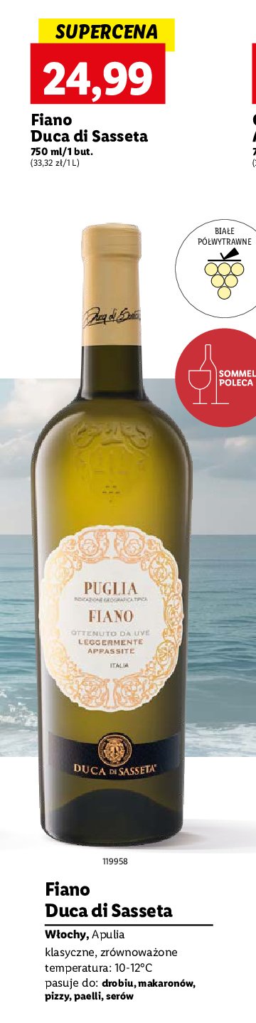 Wino Duca di sasseta fiano promocja