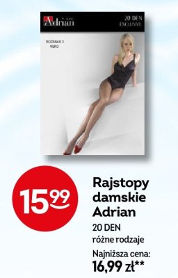 Rajstopy damskie Adrian 20 DEN różne rodzaje promocja w Żabka