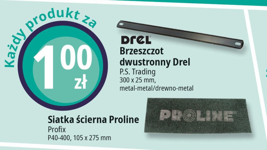 Siatka 艣cierna 105 x 275 mm Proline promocja