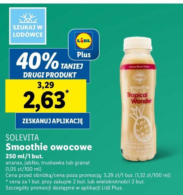 Smoothie jabłko Solevita promocja