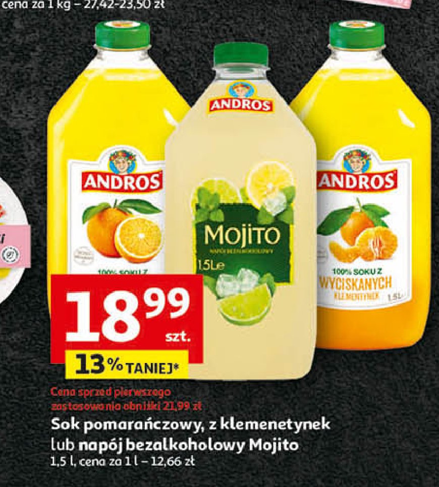 Sok pomarańczowy Andros promocja