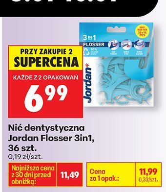 Nić dentystyczna Jordan Flosser 3in1 promocja w Biedronka