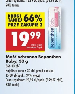 Maść ochronna do pielęgnacji skóry niemowląt Bepanthen baby promocja