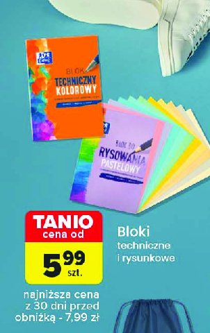 Blok rysunkowy a4 pastelowy Oxford promocja w Carrefour