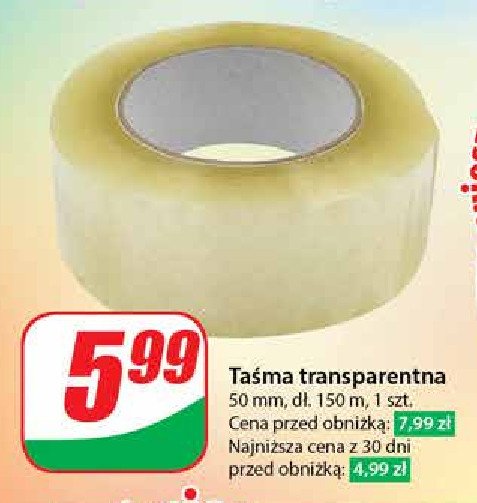 Taśma transparentna 5 cm x 150 m promocja