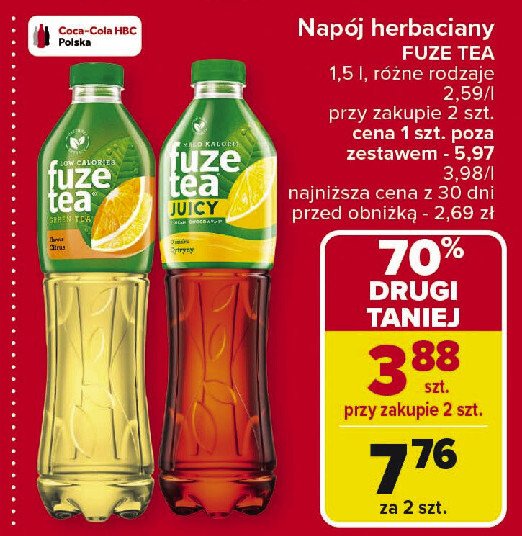 Herbata mrożona green citrus Fuzetea promocja