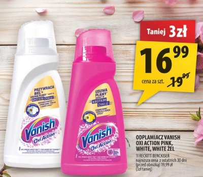 Odplamiacz Vanish Oxi Action Pink, White, White Żel promocja w Arhelan