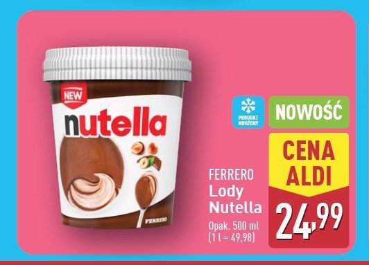 Lody Nutella promocja w Aldi