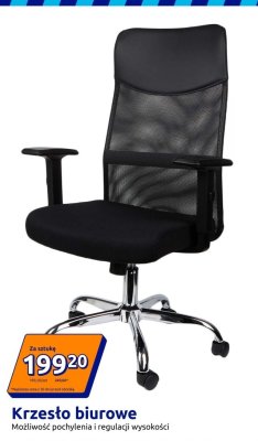 Krzesło biurowe z możliwością pochylenia i regulacji wysokości promocja w Action