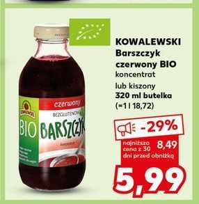 Barszczyk czerwony koncentrat bio Kowalewski promocja