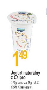 Jogurt naturalny calpro Krasnystaw promocja