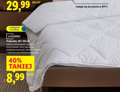 Poduszka Livarno 40 × 40 cm promocja w Lidl