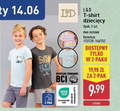 T-shirt dziecięcy 122/128 L&d promocja