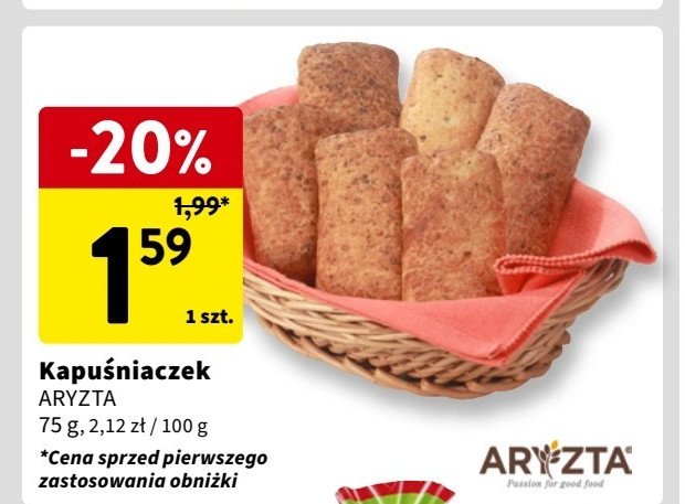 Kapuśniaczek Aryzta promocja w Intermarche