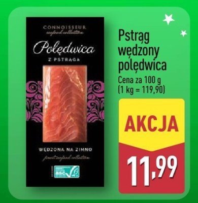 Pstrąg wędzony polędwica Beledwica promocja w Aldi