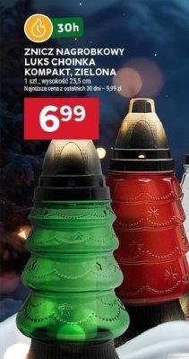 Znicz nagrobkowy Luks Choinka Kompakt zielona promocja w Stokrotka