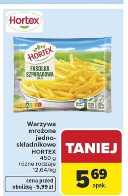 Warzywa mrożone jednosk��adnikowe HORTEX promocja w Carrefour
