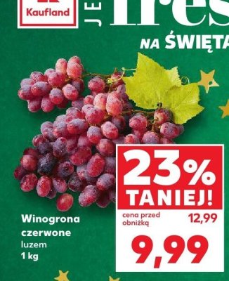 Winogrona czerwone luzem promocja w Kaufland