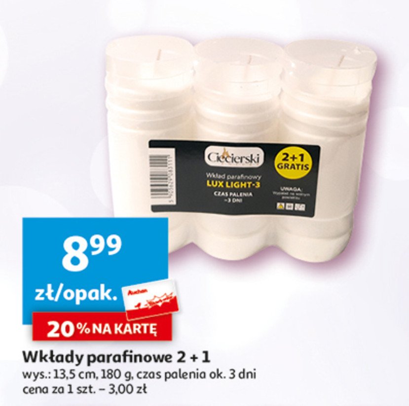 Wk艂ad parafinowy 3d CIECIERSKI promocja
