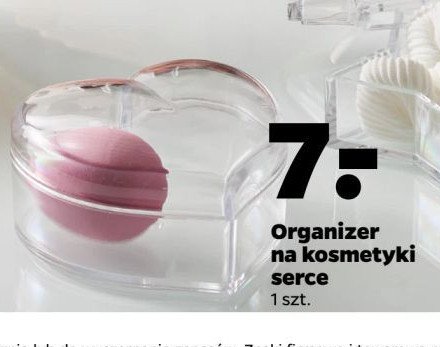 Organizer na kosmetyki serduszko promocja w Netto