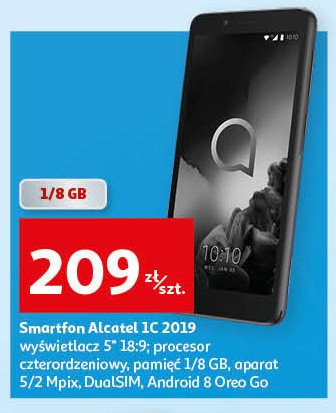 Smartfon 5" 1c 2019 Alcatel promocja