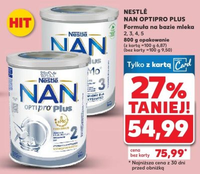 Mleko dla niemowląt Nan Optipro Plus Formuła na bazie mleka 2, 3, 6, 5, 800 g promocja w Kaufland