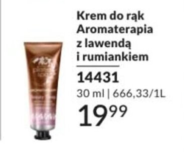 Krem do rąk Aromaterapia z lawendą i rumiankiem promocja w AVON