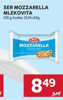Ser mozzarella Mlekovita kostka promocja w Stokrotka