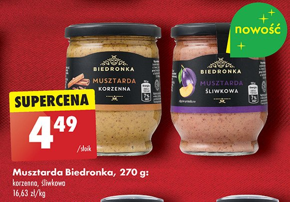 Musztarda korzenna Biedronka promocja w Biedronka