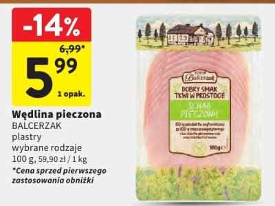Wędlina pieczona BALCERZAK promocja w Intermarche