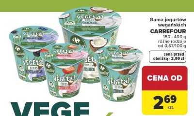 Jogurt wegański Vegetal Carrefour promocja w Carrefour