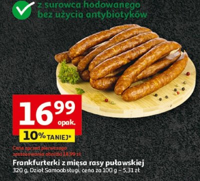 Frankfurterki z mięsa rasy puławskiej promocja w Auchan