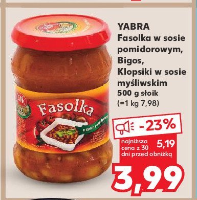 Fasolka w sosie pomidorowym Yabra promocja