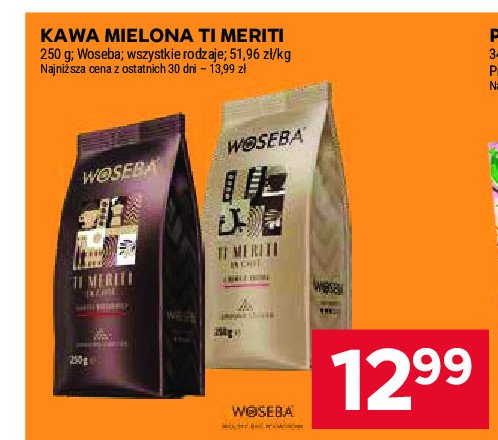 Kawa Woseba ti meriti un caffe gusto raffinato promocja