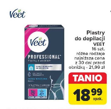 Plastry do depilacji bikini skóra wrażliwa Veet professional promocja