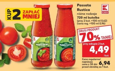 Passata Rustica różne rodzaje 720 ml  promocja w Kaufland