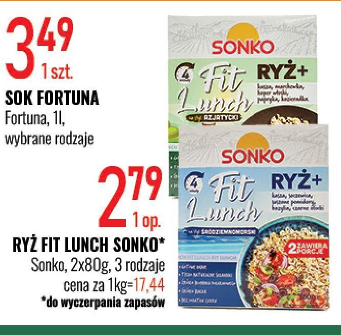 Mieszanka styl azjatycki: ryż + kasza marchewka koper włoski papryka kozieradka Sonko fit lunch promocja