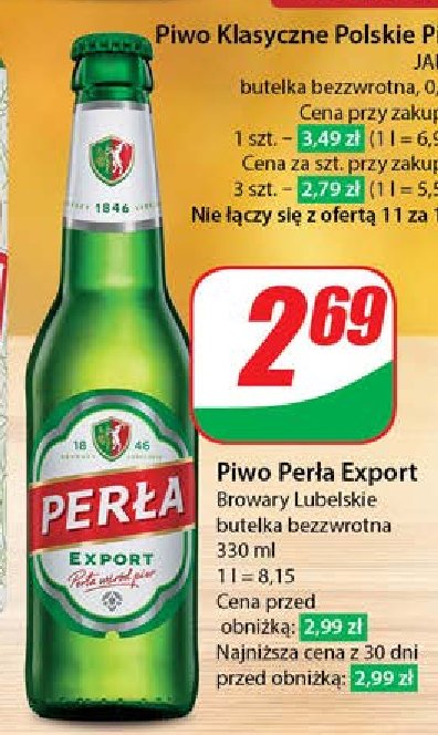 Piwo Perła export promocja w Dino