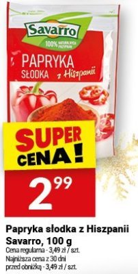 Papryka słodka z Hiszpanii Savarro, 100 g promocja w Twój Market