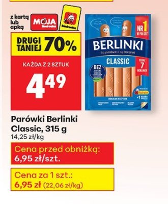 Parówki Classic 315 g promocja w Biedronka