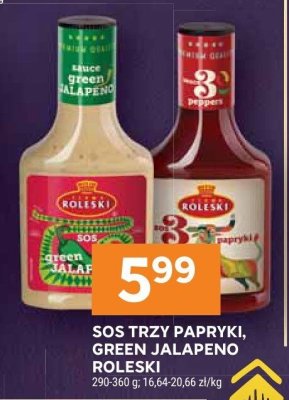 Sos trzy papryki, Green Jalapeno Roleski promocja w Stokrotka