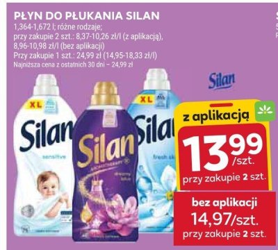 Płyn do płukania Silan promocja w Stokrotka