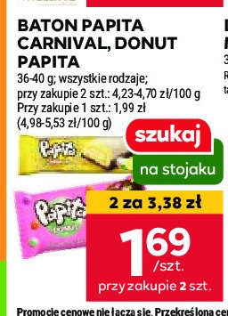 Baton truskawka Papita promocja