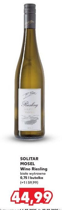 Wino Mosel riesling solitar promocja w Kaufland