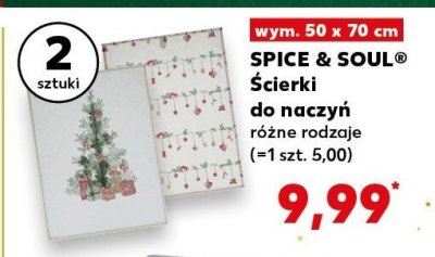 Ścierki do naczyń SPICE & SOUL różne rodzaje (=1 szt. 5,00) promocja w Kaufland