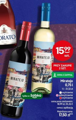 Wino Miratejo 0,75l promocja w Żabka
