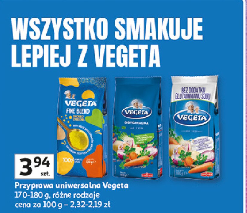Przyprawa bez glutaminianu sodu Vegeta promocja w Auchan