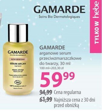 Serum GAMARDE arginowe przeciwzmarszczkowe do twarzy 30 ml promocja w Hebe