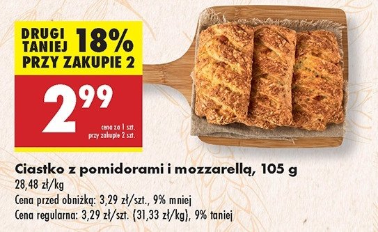 Ciastko z pomidorami i mozzarellą promocja