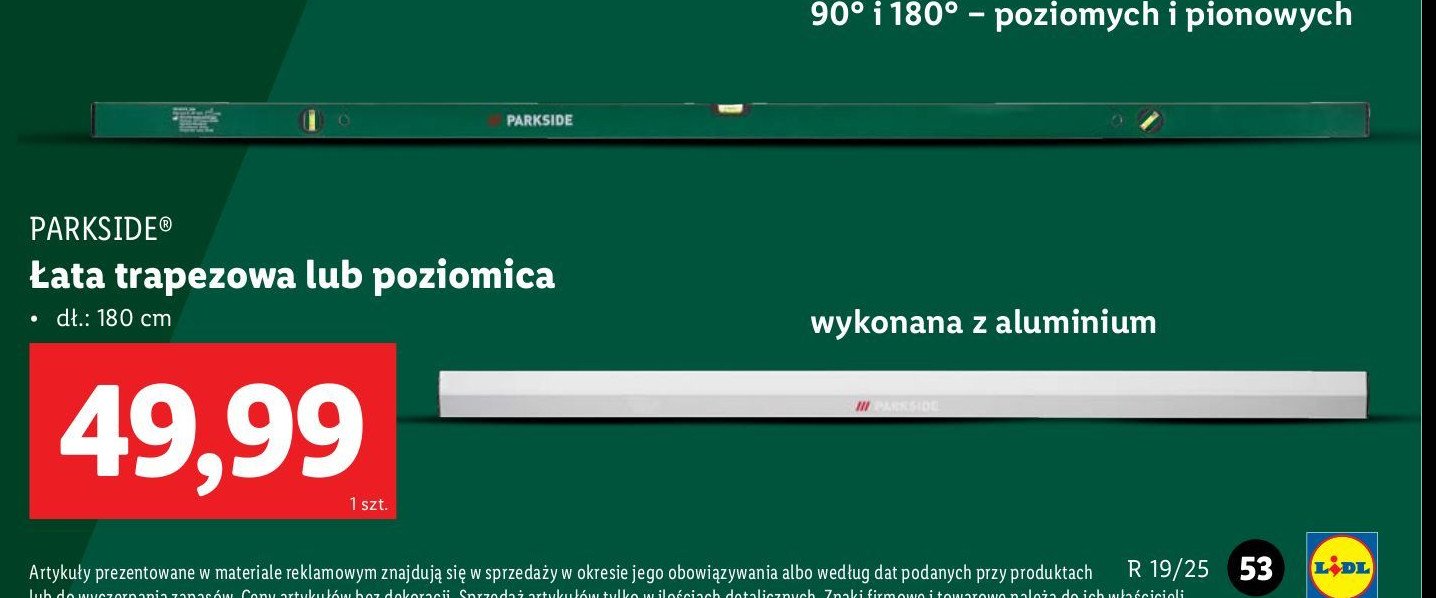 Poziomica Parkside promocja w Lidl